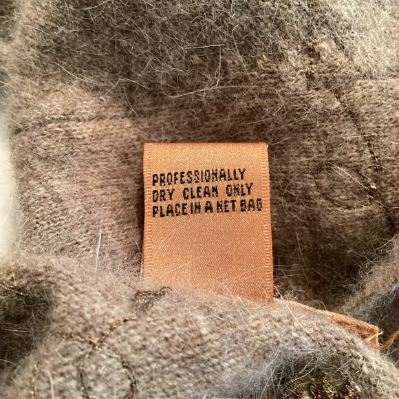 Classiques Entier Sweater Set Lambswool Knit Tank Top & Cardigan Womens XS Tan - Picture 16 of 16